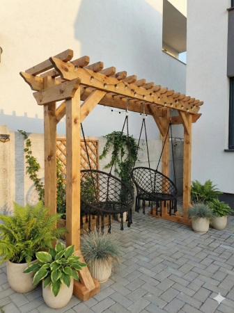 Balansoare - Balansoar Tip Pergola Lemn Masiv