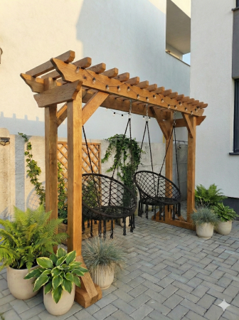 Balansoare - Balansoar Tip Pergola Lemn Masiv