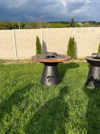 Grătar Profesional cu Plită  100 cm / 1 cm Grosime / Cu Accesorii Pentru Tuci Si Disc [8]