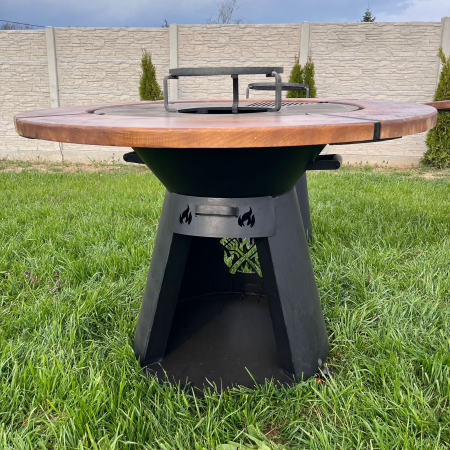 Grătar Profesional cu Plită  65 cm / 1 cm Grosime / Cu Accesorii Pentru Tuci Si Disc [3]