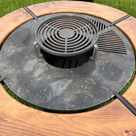 Grătar Profesional cu Plită  65 cm / 1 cm Grosime / Cu Accesorii Pentru Tuci Si Disc [4]