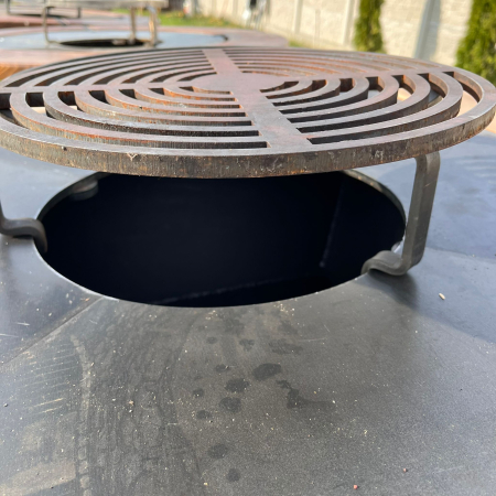 Grătar Profesional cu Plită  65 cmX65cm / 1 cm Grosime [7]