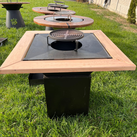 Grătar Profesional cu Plită  65 cmX65cm / 1 cm Grosime [1]