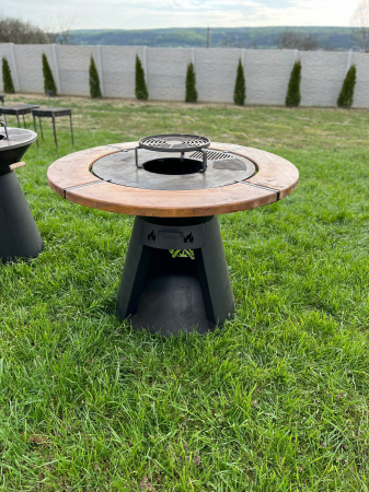 Grătar Profesional cu Plită  75 cm / 1 cm Grosime / Cu Accesorii Pentru Tuci Si Disc [2]