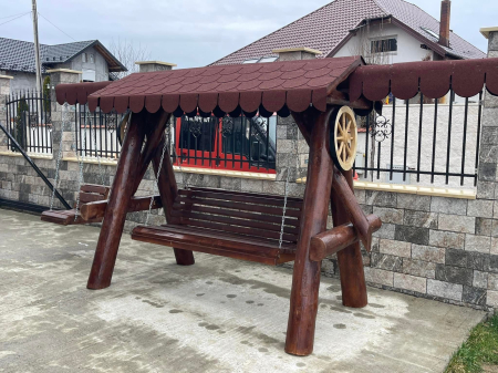 Leagan Lemn Masiv cu 1 Extensie Acoperis Sindrila Bituminoasa [2]