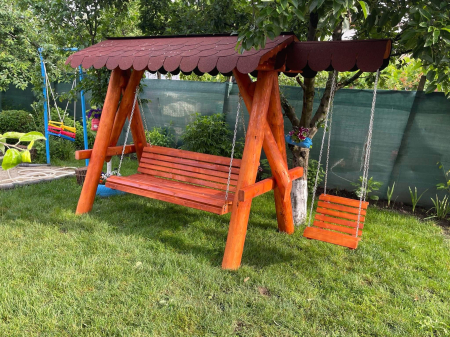 Leagan Lemn Masiv cu 1 Extensie Acoperis Sindrila Bituminoasa [5]