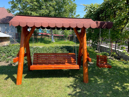Leagan Lemn Masiv cu 1 Extensie Acoperis Sindrila Bituminoasa [4]
