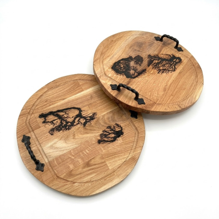 Platouri Servire - Platou Servire Lemn 40cm Diametru