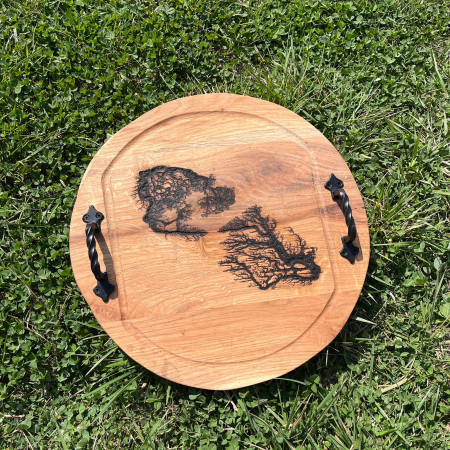 Platou Servire Lemn 40cm Diametru [3]