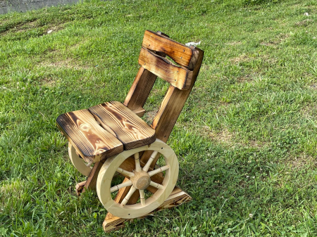 Scaun Rustic Lemn Masiv [1]