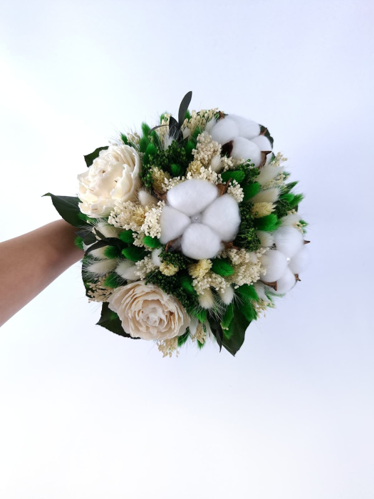 buchet-mireasa-flori-de-bumbac-handmade-livrare-gratuita-infinity. [2]