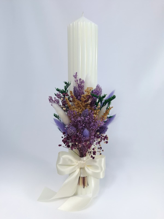 Lumanare Botez -flori criogenate si uscate-livrare-gratuita-atelierul-floral-infinity. [2]