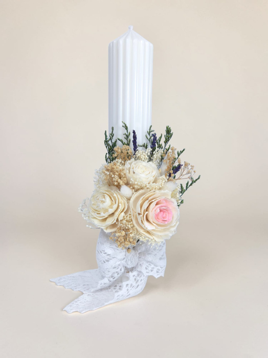 Lumanare Botez -Trandafiri Ming-livrare-gratuita-atelierul-floral-infinity. [2]