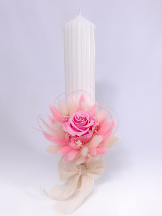 Lumanare Botez Canelata si Trandafiri Criogenati-livrare-gratuita-atelierul-floral-infinity. [6]