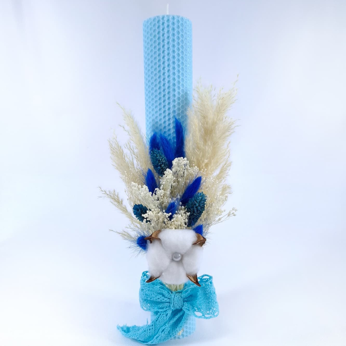 Lumanare Botez Ceara Naturala Albine si Flori Uscate-Flori Criogenate-livrare-gratuita-atelierul-floral-infinity. [3]