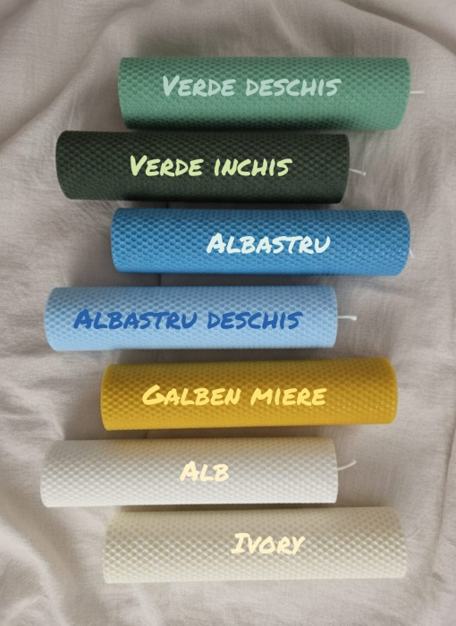 Lumanare Botez Ceara Naturala Albine si Flori Bumbac.-livrare-gratuita-atelierul-floral-infinity. [5]