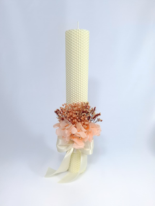 Lumanare Botez Ceara Naturala Albine si Hortensie Criogenata-livrare-gratuita-atelierul-floral-infinity. [2]