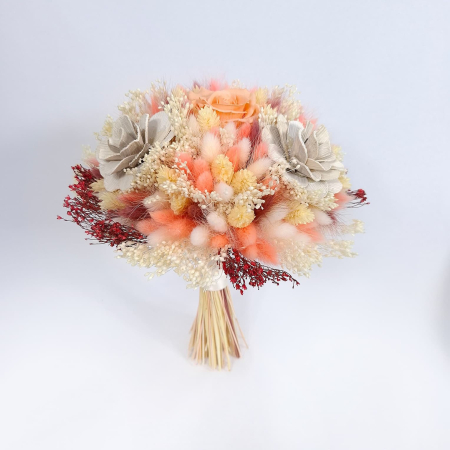 Buchete Mireasă și Nașă - buchet-mireasa-flori-uscate-handmade-livrare-gratuita-infinity.