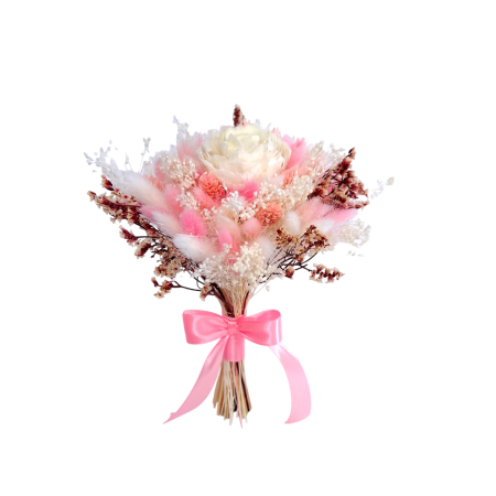 Buchete Mireasă și Nașă - buchet-domnisoare de onoare -flori-uscate-handmade-livrare-gratuita-infinity.