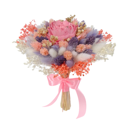 Buchete Mireasă și Nașă - buchet-domnisoare de onoare -flori-uscate-handmade-livrare-gratuita-infinity.