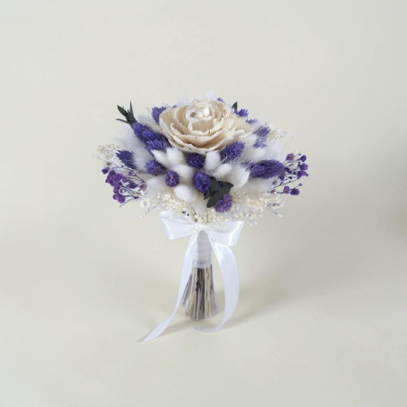 Buchete Mireasă și Nașă - buchet-domnisoare de onoare -flori-uscate-handmade-livrare-gratuita-infinity.