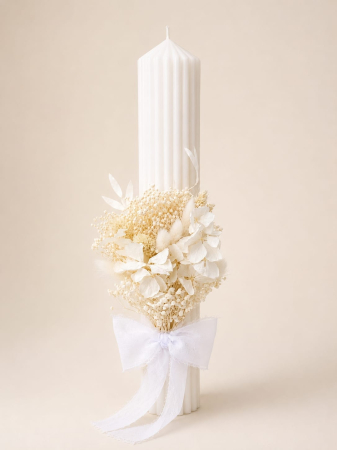 Fetițe - Lumanare Botez Parafina si Flori Uscate-Flori Criogenate-livrare-gratuita-atelierul-floral-infinity.