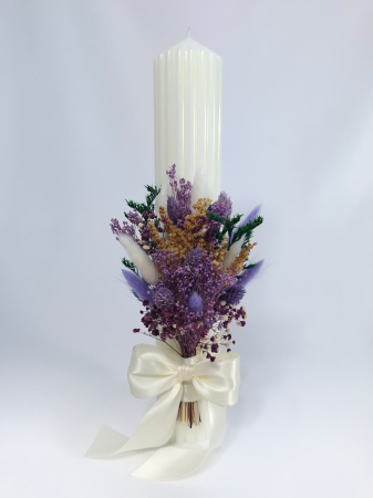 Lumanare Botez -flori criogenate si uscate-livrare-gratuita-atelierul-floral-infinity. [1]