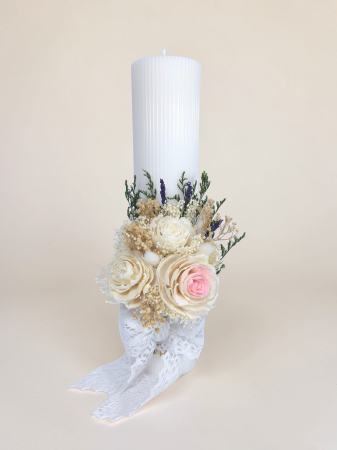 Lumanare Botez -Trandafiri Ming-livrare-gratuita-atelierul-floral-infinity. [1]