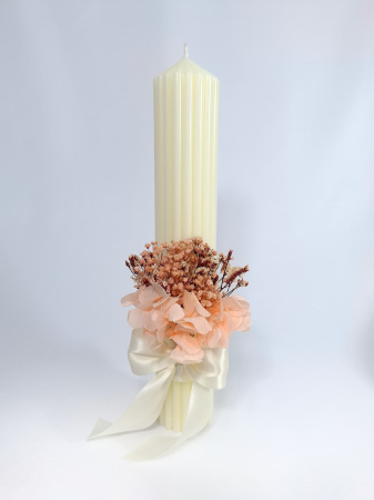 Lumânări Botez - Lumanare Botez -flori criogenate si uscate-livrare-gratuita-atelierul-floral-infinity.