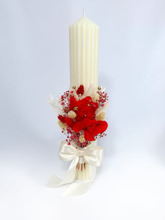 Lumanare Botez -flori criogenate si uscate-livrare-gratuita-atelierul-floral-infinity. [1]