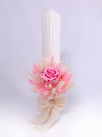 Lumanare Botez Canelata si Trandafiri Criogenati-livrare-gratuita-atelierul-floral-infinity. [3]