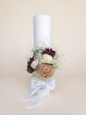 Fetițe - Lumanare Botez -Hortensie Criogenata-livrare-gratuita-atelierul-floral-infinity.