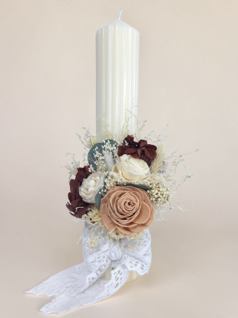 Fetițe - Lumanare Botez -Flori Ming-livrare-gratuita-atelierul-floral-infinity.