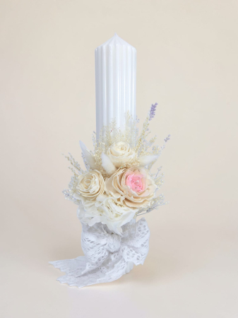 Lumanare Botez -Trandafiri Ming-livrare-gratuita-atelierul-floral-infinity. [1]