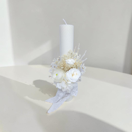 Lumanare Botez -Ranunculus criogenat-livrare-gratuita-atelierul-floral-infinity. [2]