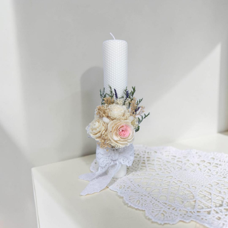 Lumanare Botez -Trandafiri Ming-livrare-gratuita-atelierul-floral-infinity. [2]
