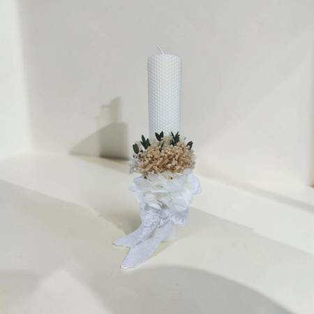 Lumânări Botez - Lumanare Botez - Gypsophilla si Hortensie-livrare-gratuita-atelierul-floral-infinity.