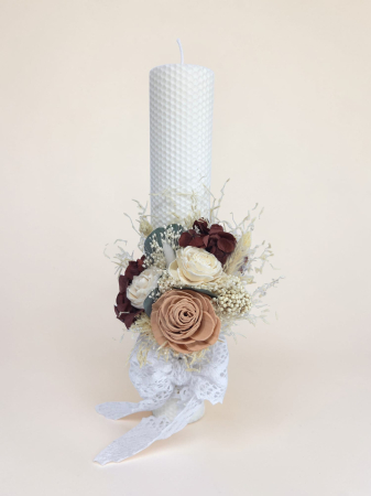 Fetițe - Lumanare Botez -Trandafiri Ming-livrare-gratuita-atelierul-floral-infinity.