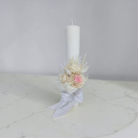 Lumanare Botez -Trandafiri Ming-livrare-gratuita-atelierul-floral-infinity. [2]