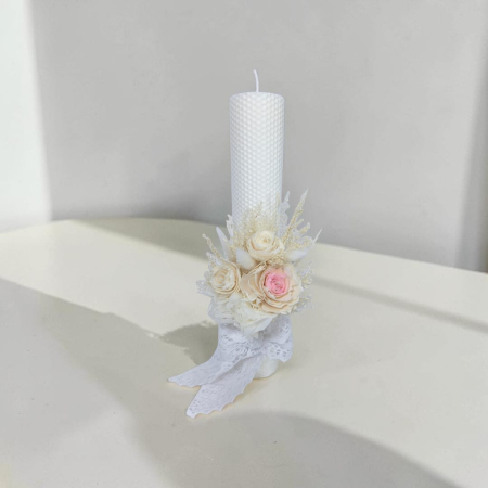 Lumanare Botez -Trandafiri Ming-livrare-gratuita-atelierul-floral-infinity. [2]