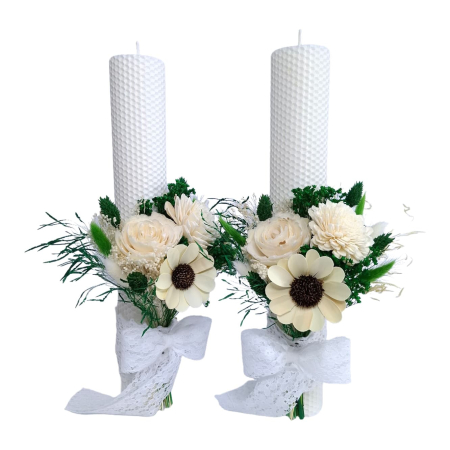 Lumânări de nuntă - lumanari-nunta-flori-criogenate-si-uscate-livrare-gratuita-atelierul-floral-infinity.