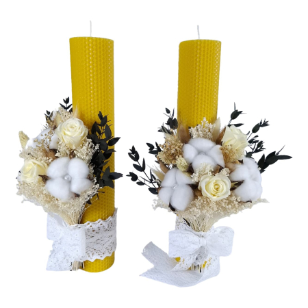 Lumânări de nuntă - lumanari-nunta-flori-criogenate-si-uscate-livrare-gratuita-atelierul-floral-infinity.