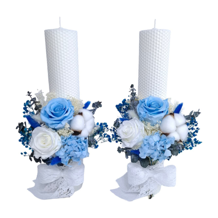 Lumânări de nuntă - lumanari-nunta-flori-criogenate-si-uscate-livrare-gratuita-atelierul-floral-infinity.