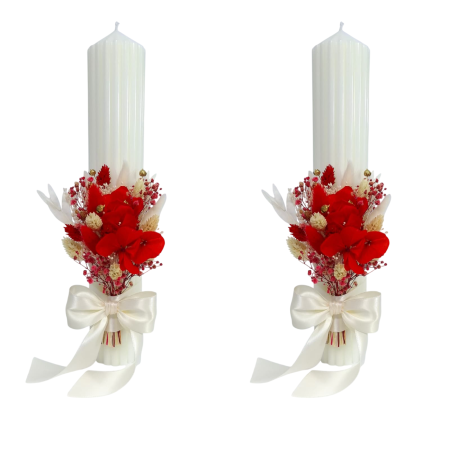 Lumânări de nuntă - lumanari-nunta-flori-criogenate-si-uscate-livrare-gratuita-atelierul-floral-infinity.