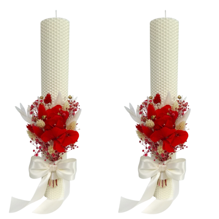 Lumânări de nuntă - lumanari-nunta-flori-criogenate-si-uscate-livrare-gratuita-atelierul-floral-infinity.