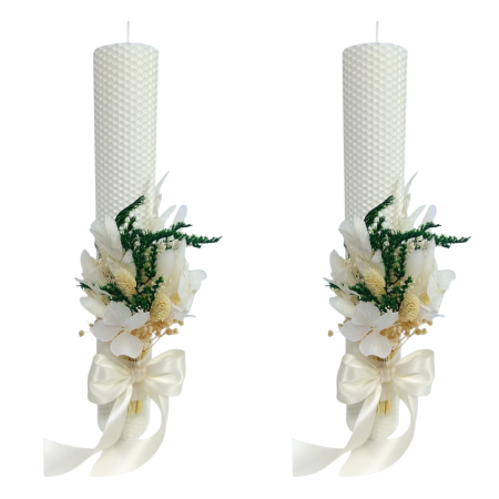 Lumânări de nuntă - lumanari-nunta-flori-criogenate-si-uscate-livrare-gratuita-atelierul-floral-infinity.