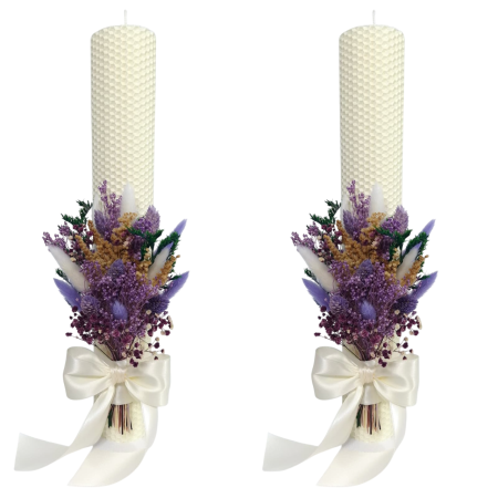 Lumânări de nuntă - lumanari-nunta-flori-criogenate-si-uscate-livrare-gratuita-atelierul-floral-infinity.