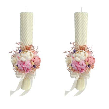Lumânări de nuntă - lumanari-nunta-flori-criogenate-si-uscate-livrare-gratuita-atelierul-floral-infinity.