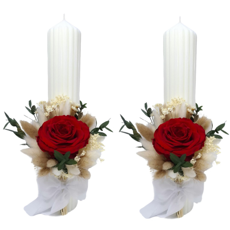 Lumânări de nuntă - lumanari-nunta-flori-criogenate-si-uscate-livrare-gratuita-atelierul-floral-infinity.