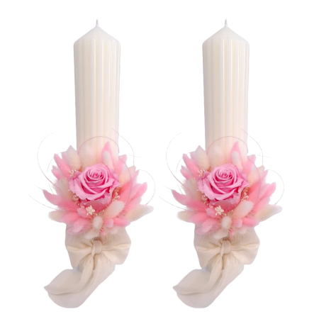 Lumânări de nuntă - lumanari-nunta-flori-criogenate-si-uscate-livrare-gratuita-atelierul-floral-infinity.